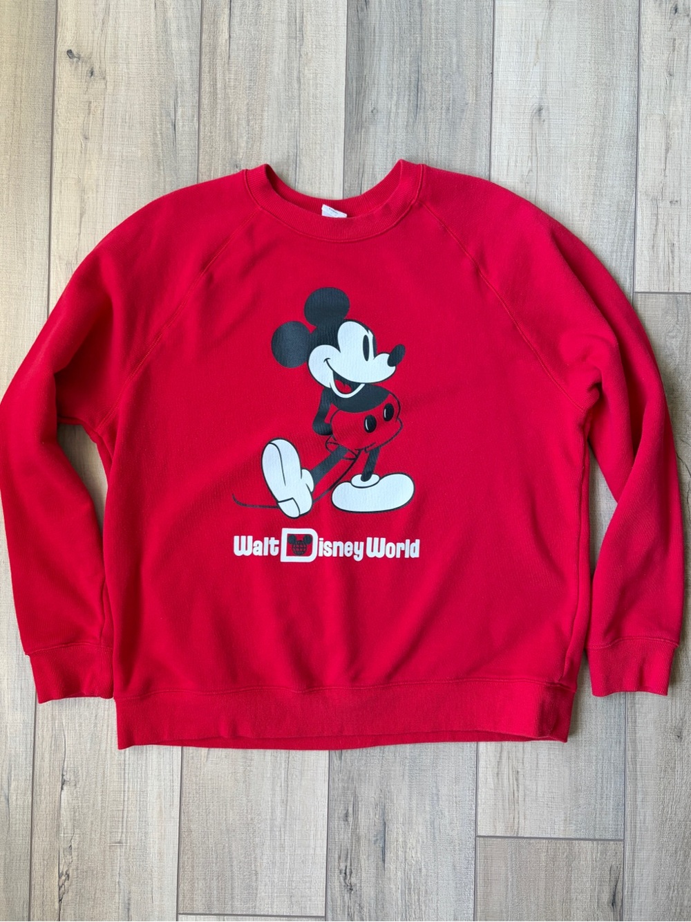 Walt Disney World Classic Mickey Mouse Red Crewneck Sweatshirt